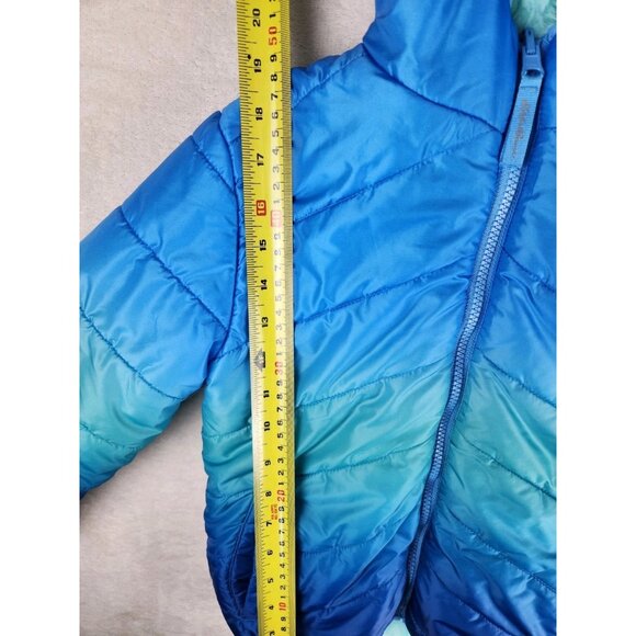 Eddie Bauer Blue Ombre Reversible Puffer Jacker Kids Medium Size 7/8 - Picture 10 of 16